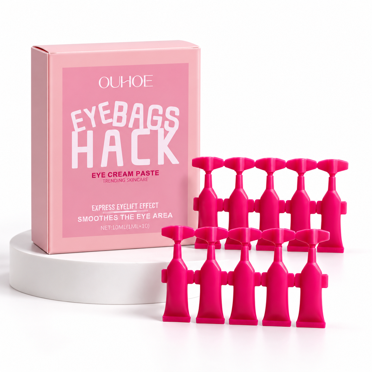 OUHOE Moisturizing Eye Cream with Hyaluronic Acid – 10 × 1 mL