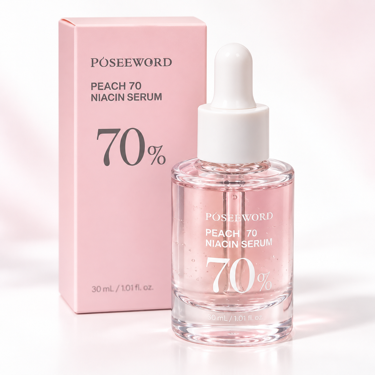 Poseeword Peach 70 Niacinamide Serum – 30 mL